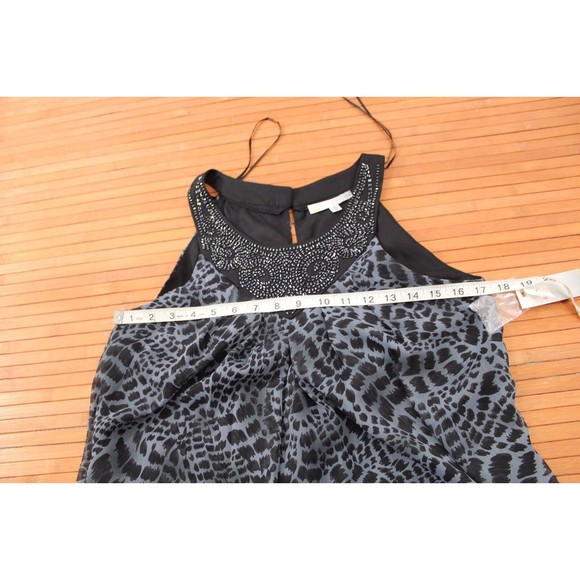 LIV Sleeveless Floral Dress Beaded Collar Animal Print Size 6 New‎ With Tag - Picture 8 of 9